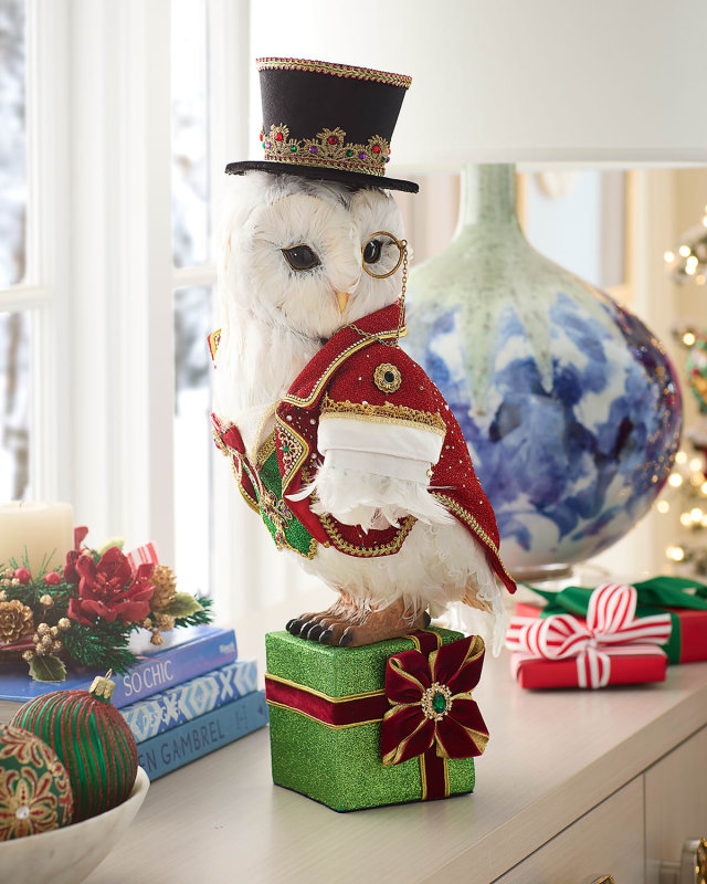 Christmas Ball Owl Tabletop